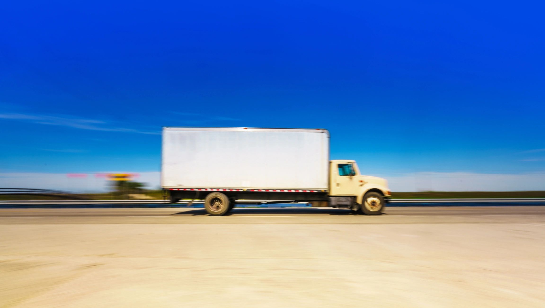 cargo delivery truck highway